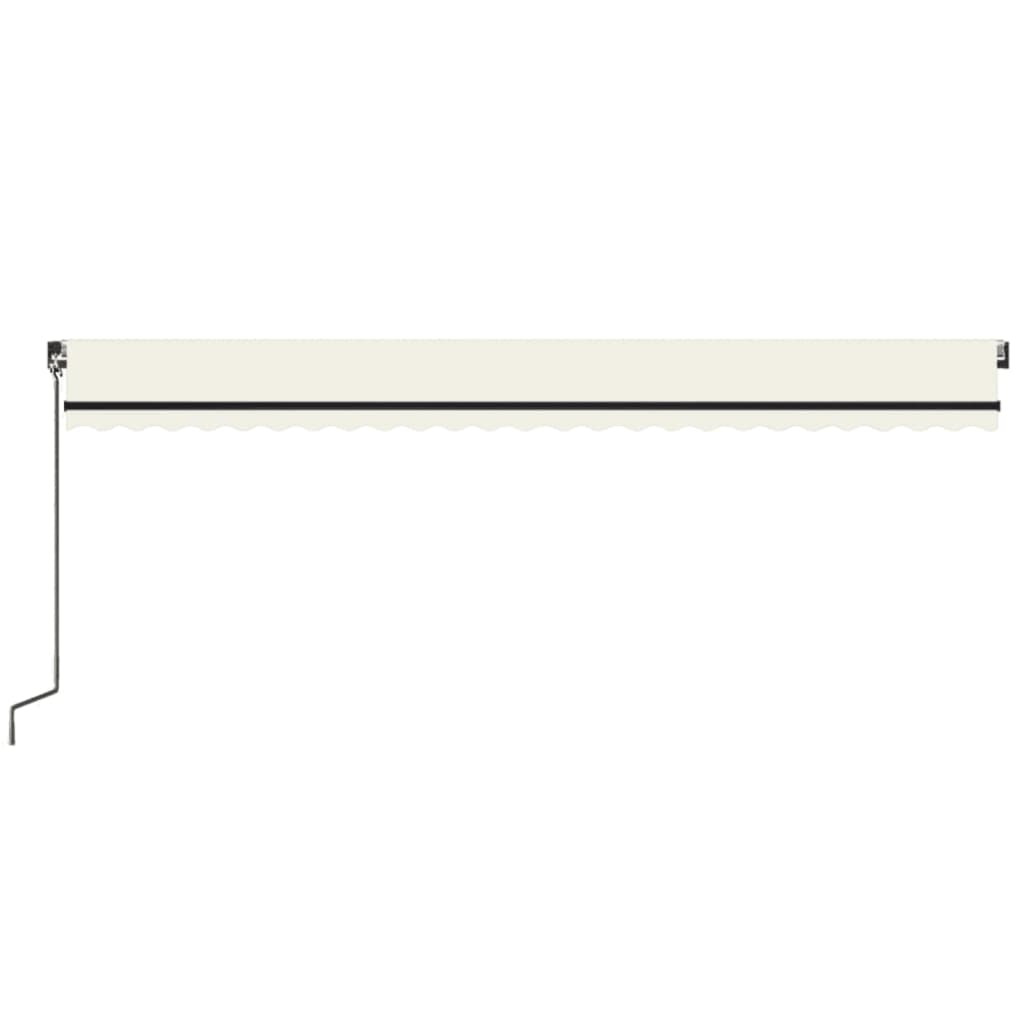 Copertină retractabilă manual, crem, 600x350 cm