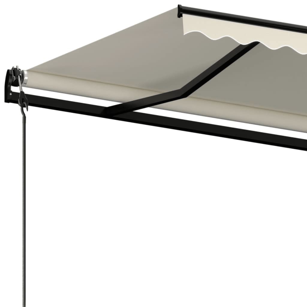 Copertină retractabilă automat, crem, 600x350 cm
