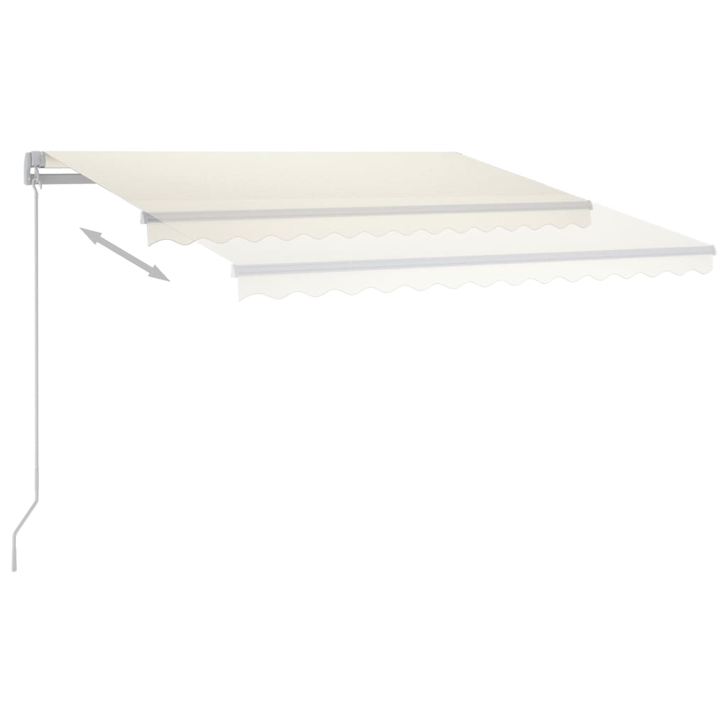 Copertină retractabilă manual, crem, 300x250 cm