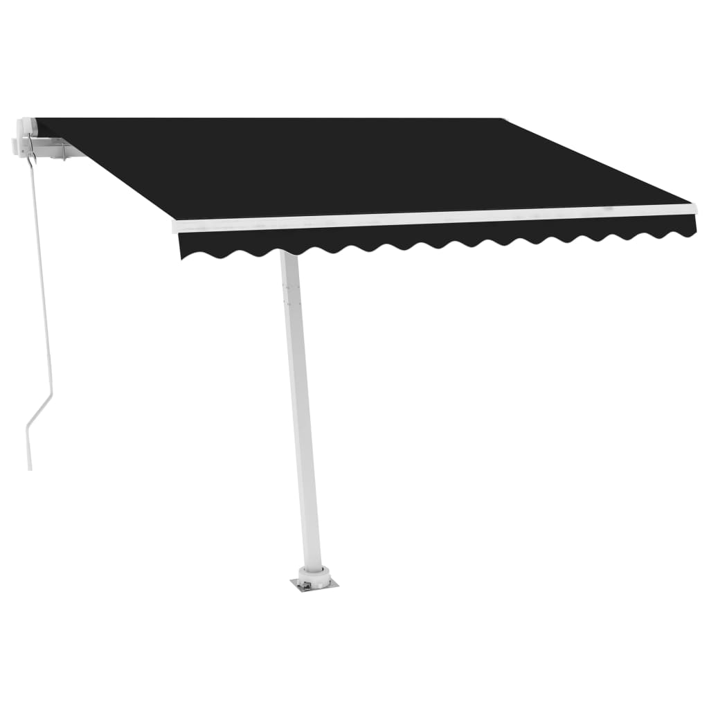 Copertină retractabilă manual, antracit, 300x250 cm