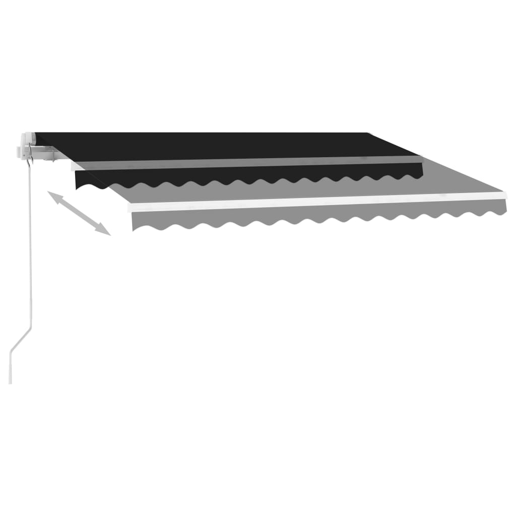 Copertină retractabilă manual, antracit, 300x250 cm