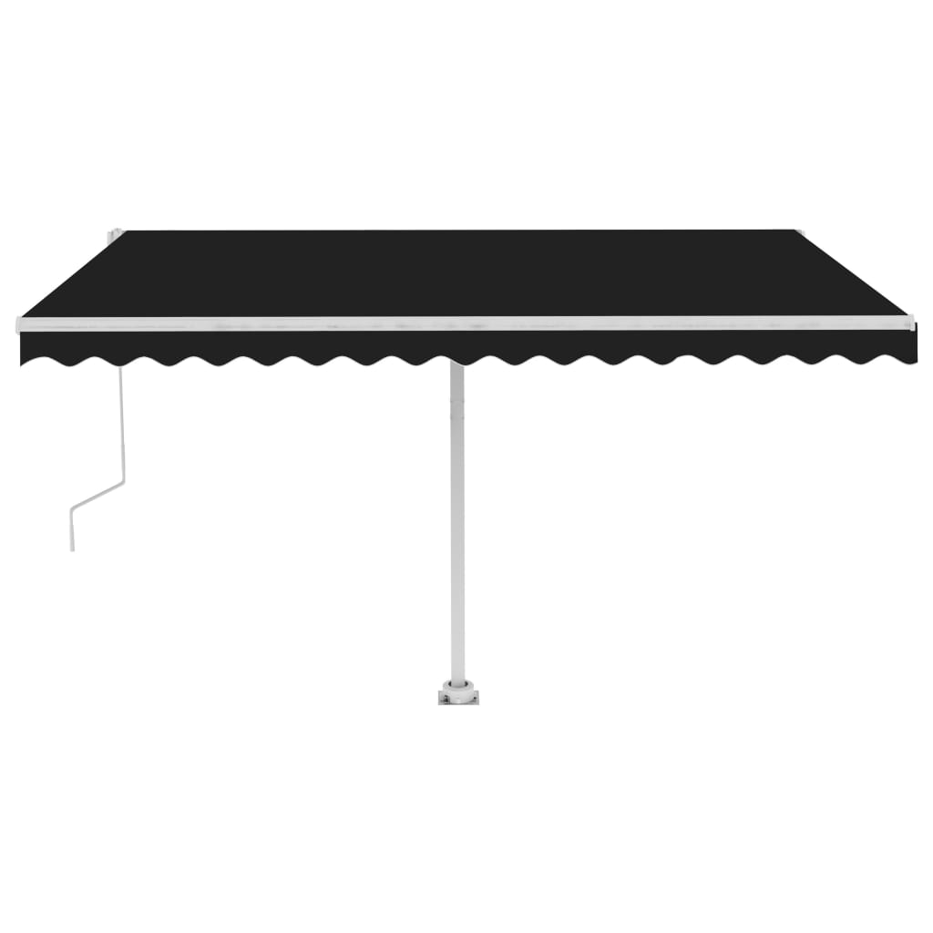 Copertină autonomă retractabilă automat, antracit, 400x300 cm