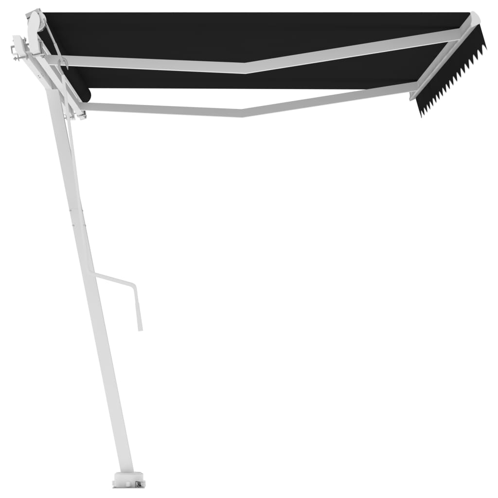 Copertină autonomă retractabilă automat, antracit, 400x300 cm