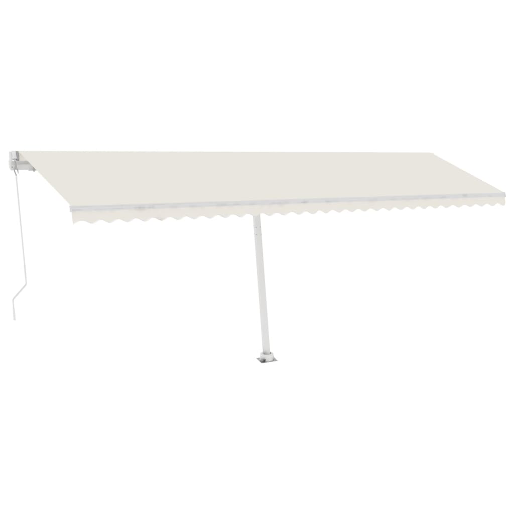 Copertină retractabilă manual, crem, 600x300 cm