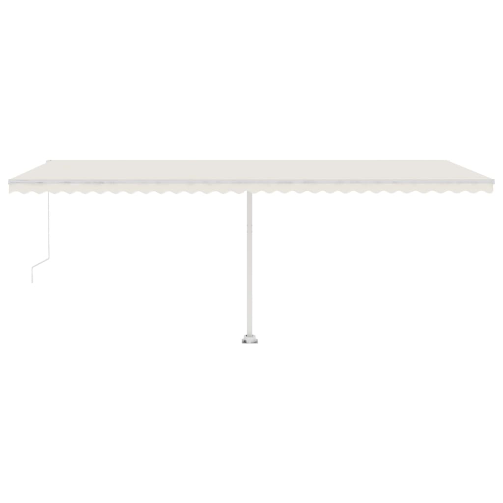 Copertină retractabilă manual, crem, 600x300 cm