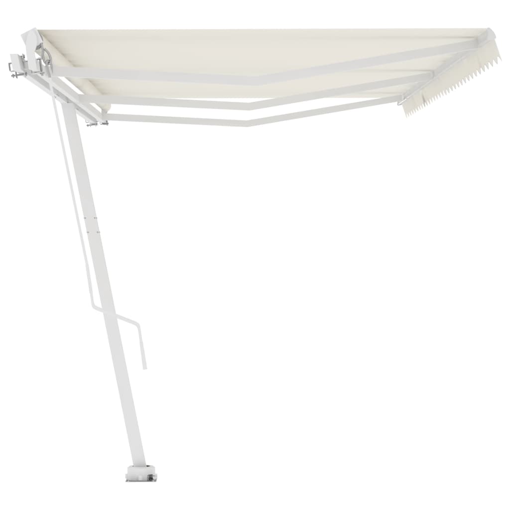 Copertină retractabilă manual, crem, 600x300 cm