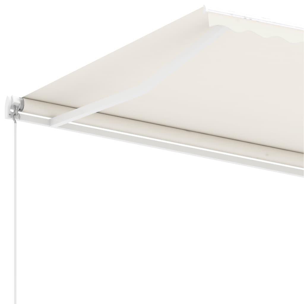 Copertină retractabilă manual, crem, 600x300 cm