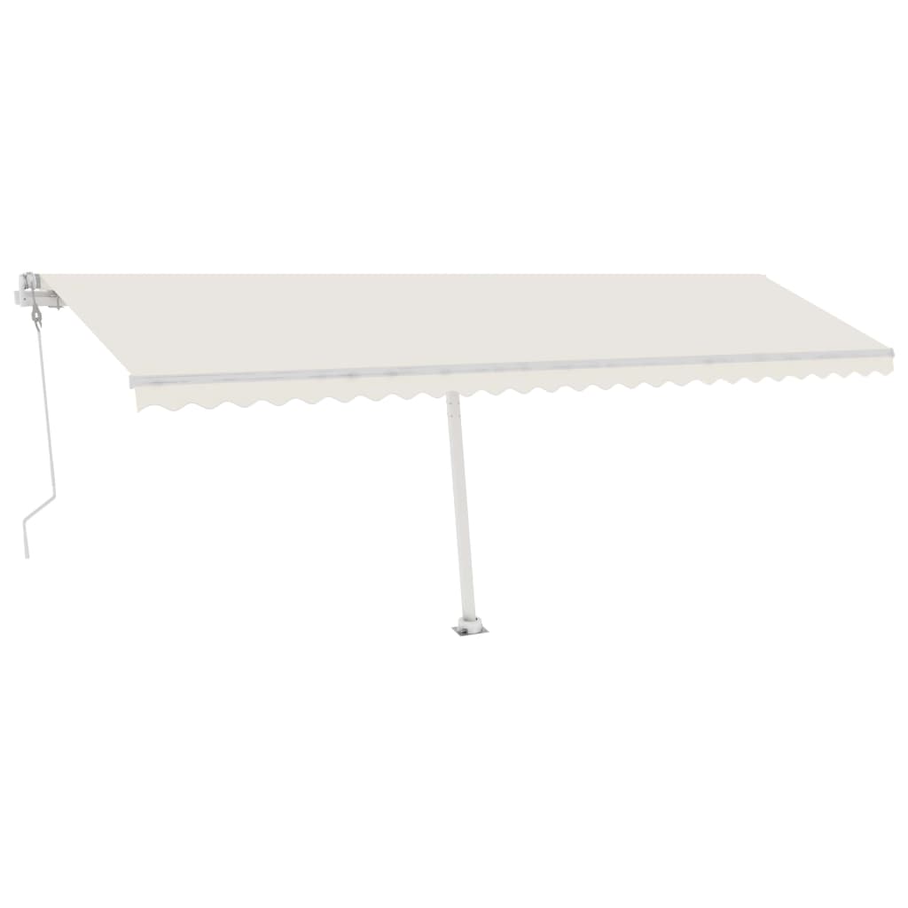 Copertină autonomă retractabilă automat, crem, 600x300 cm