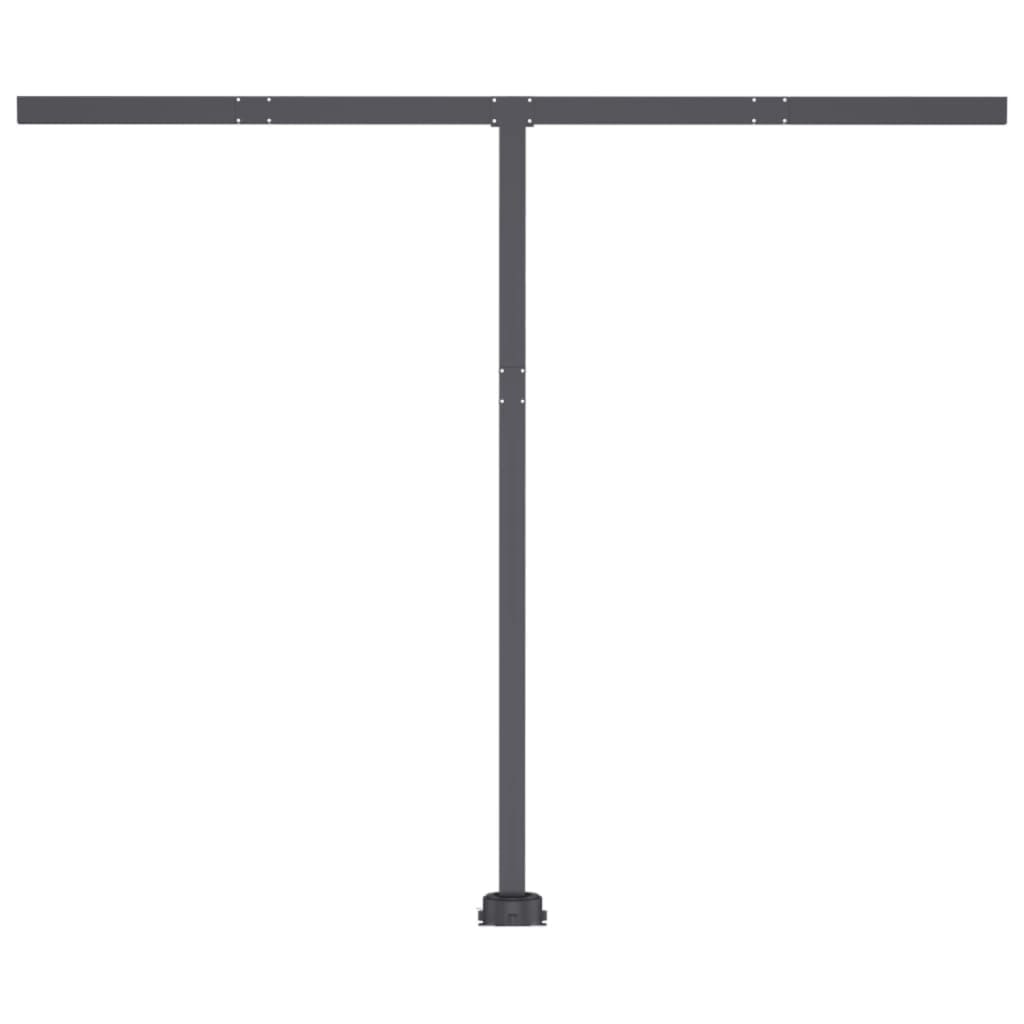 Copertină retractabilă manual cu LED, antracit, 300x250 cm