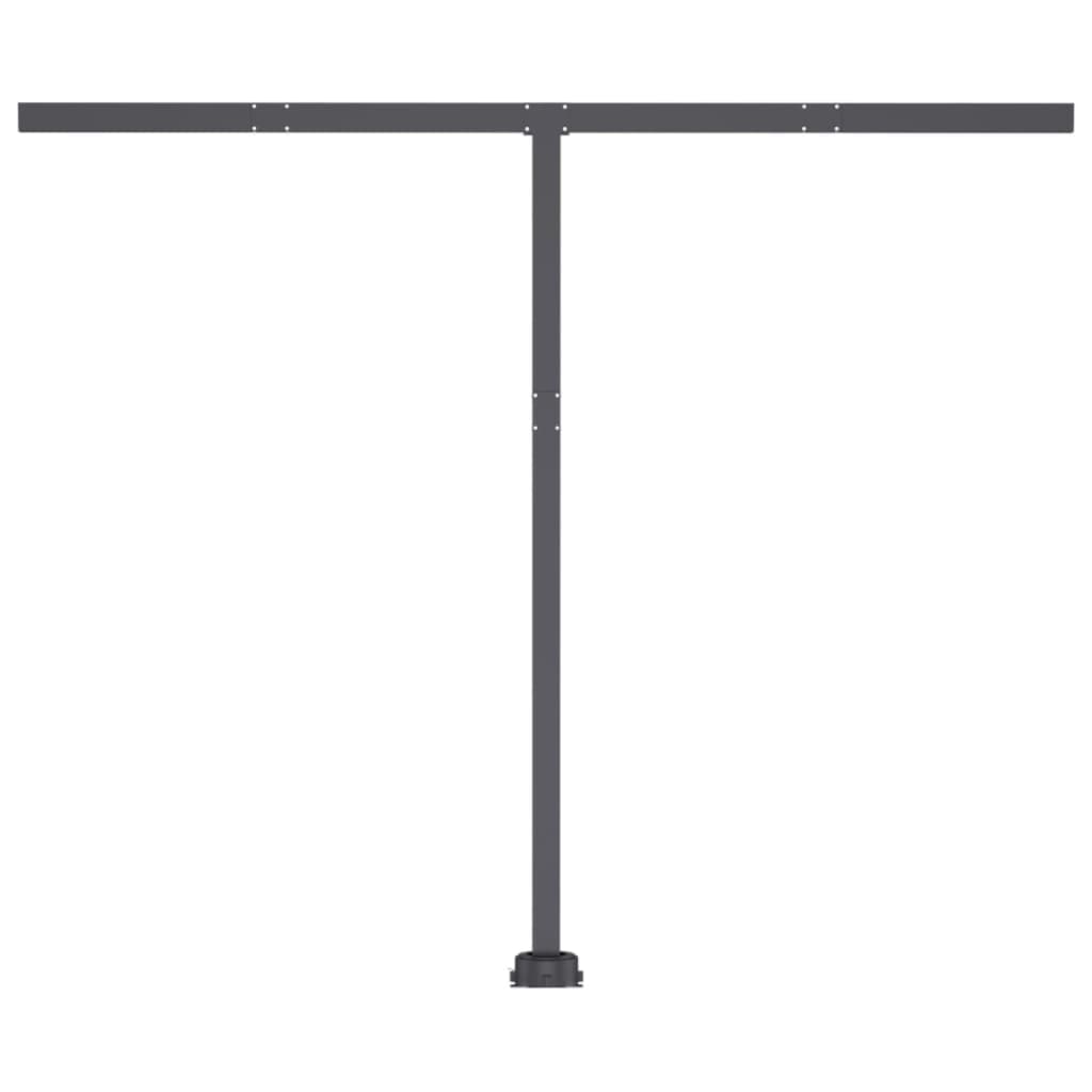 Copertină autonomă retractabilă automat galben&alb 300x250 cm