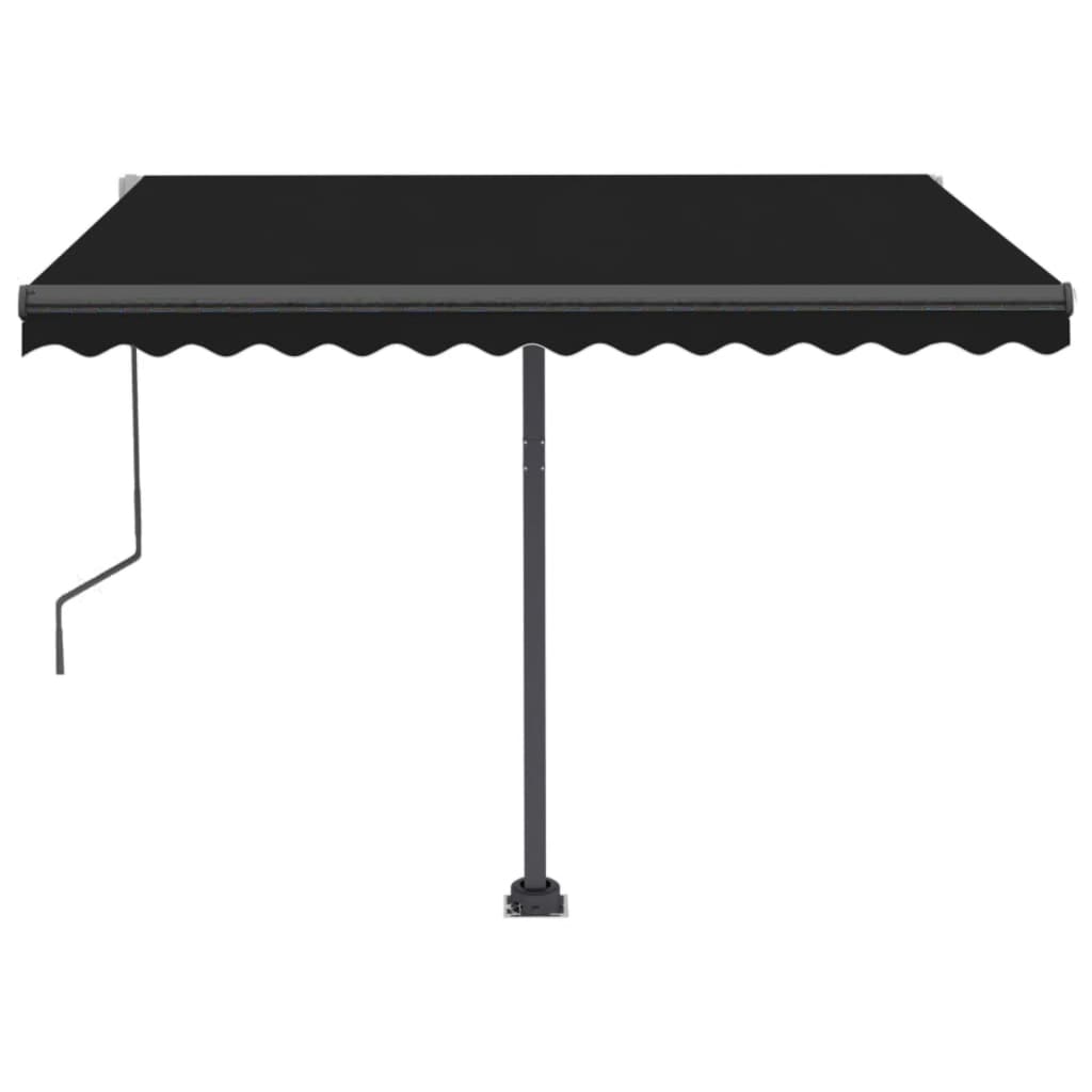 Copertină automată senzor vânt & LED, antracit, 300x250 cm