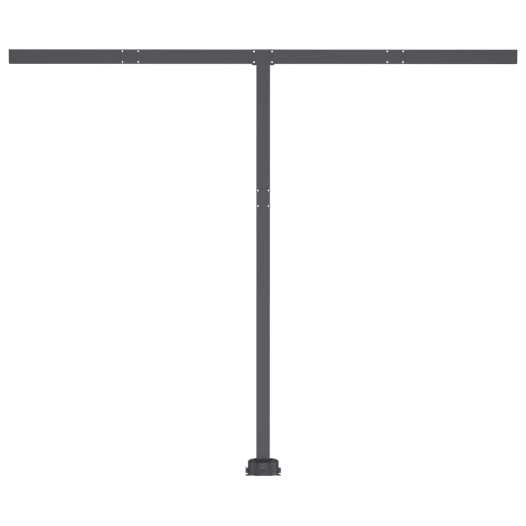 Copertină retractabilă manual cu LED, crem, 350x250 cm