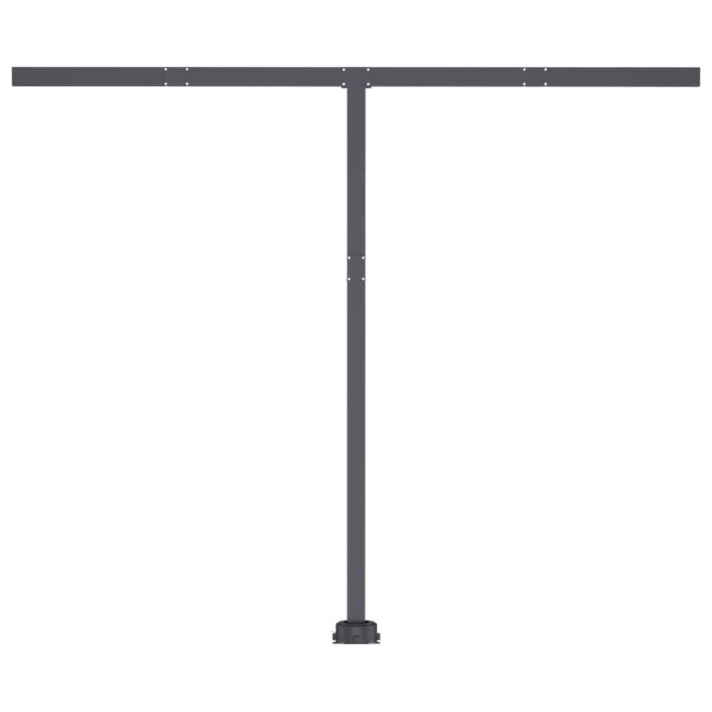 Copertină retractabilă manual cu LED, antracit, 350x250 cm