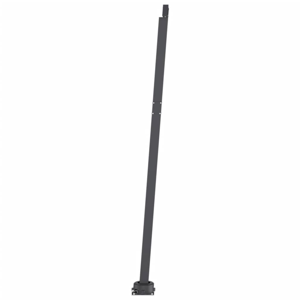 Copertină autonomă retractabilă automat, galben&alb, 350x250 cm