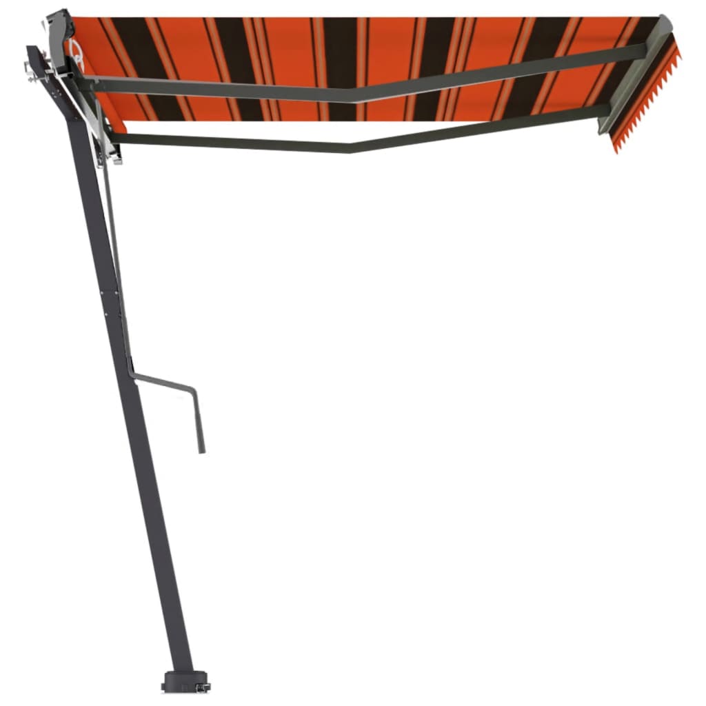 Copertină autonomă retractabilă automat, oranj&maro 350x250 cm