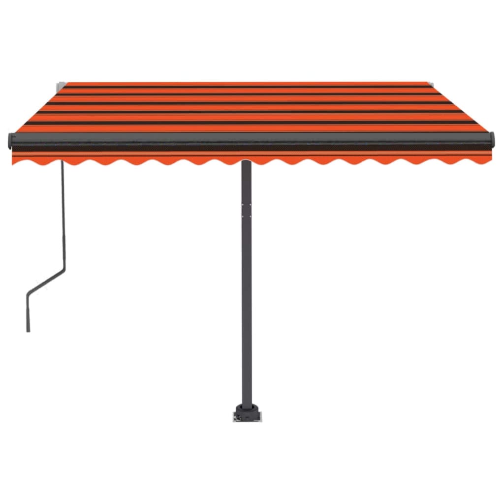 Copertină autonomă retractabilă automat, oranj&maro 350x250 cm