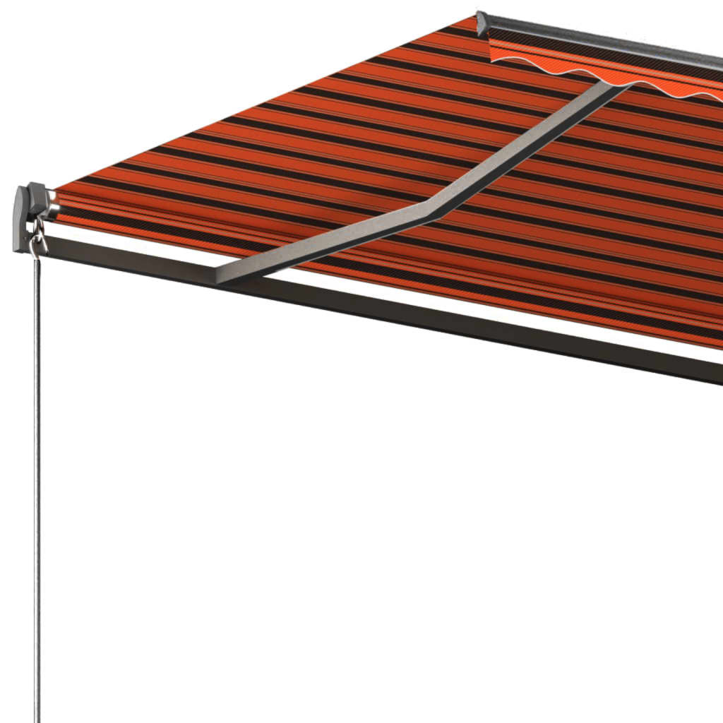 Copertină autonomă retractabilă automat, oranj&maro 350x250 cm