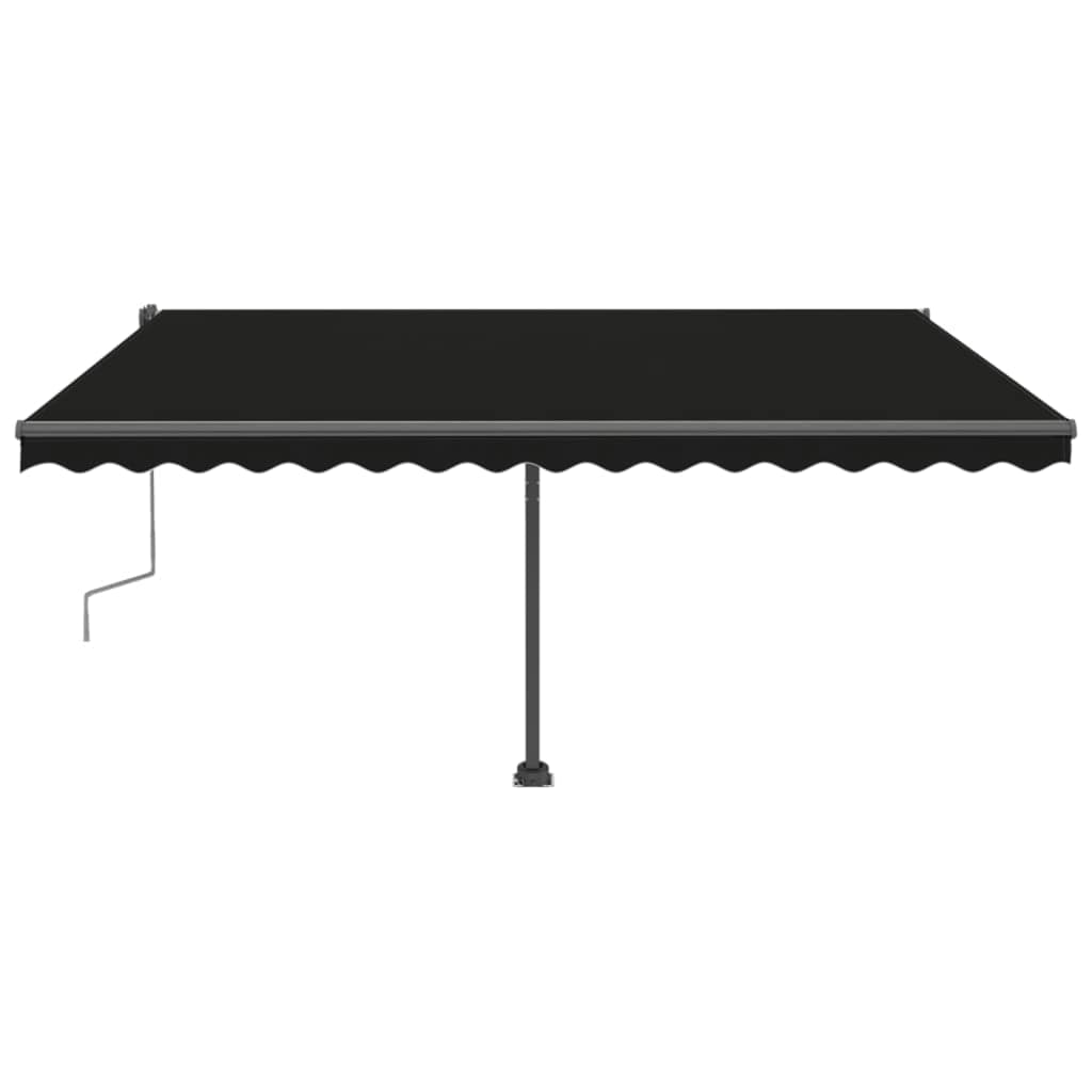 Copertină autonomă retractabilă manual, antracit, 400x300 cm