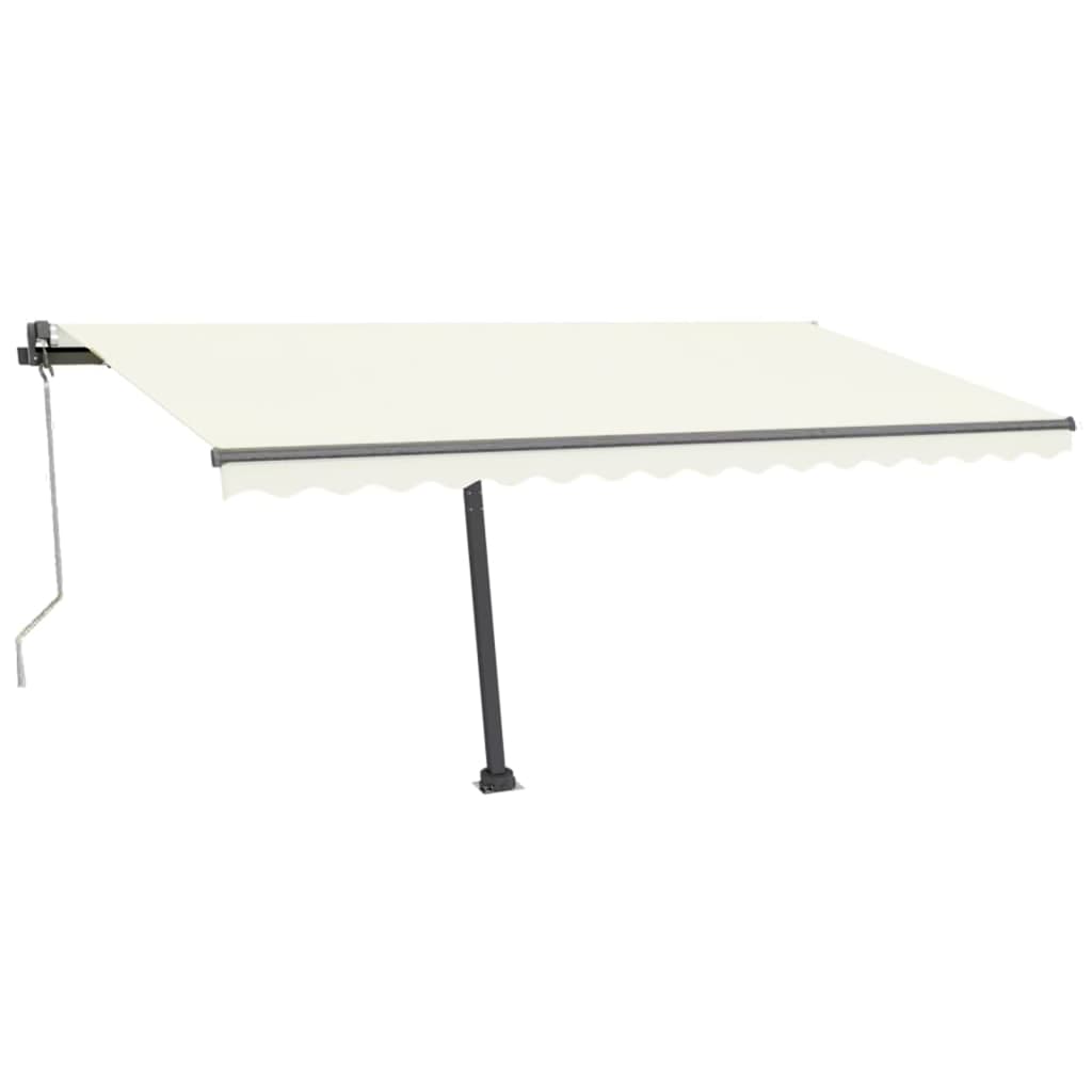 Copertină autonomă retractabilă automat, crem, 400x300 cm