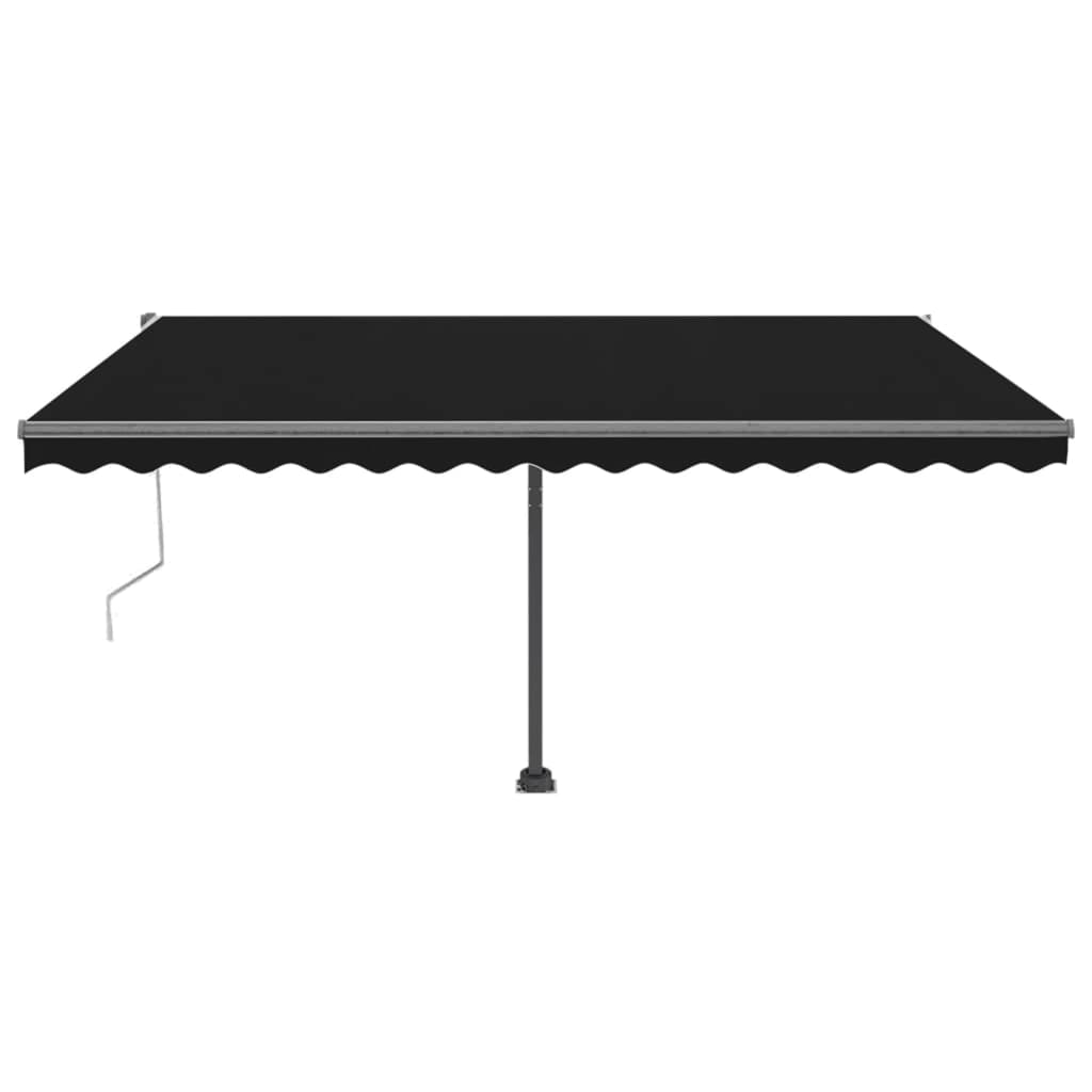 Copertină autonomă retractabilă automat, antracit, 400x300 cm