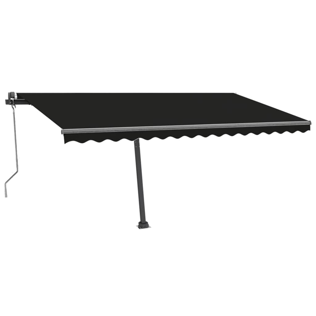 Copertină autonomă retractabilă automat, antracit, 400x300 cm
