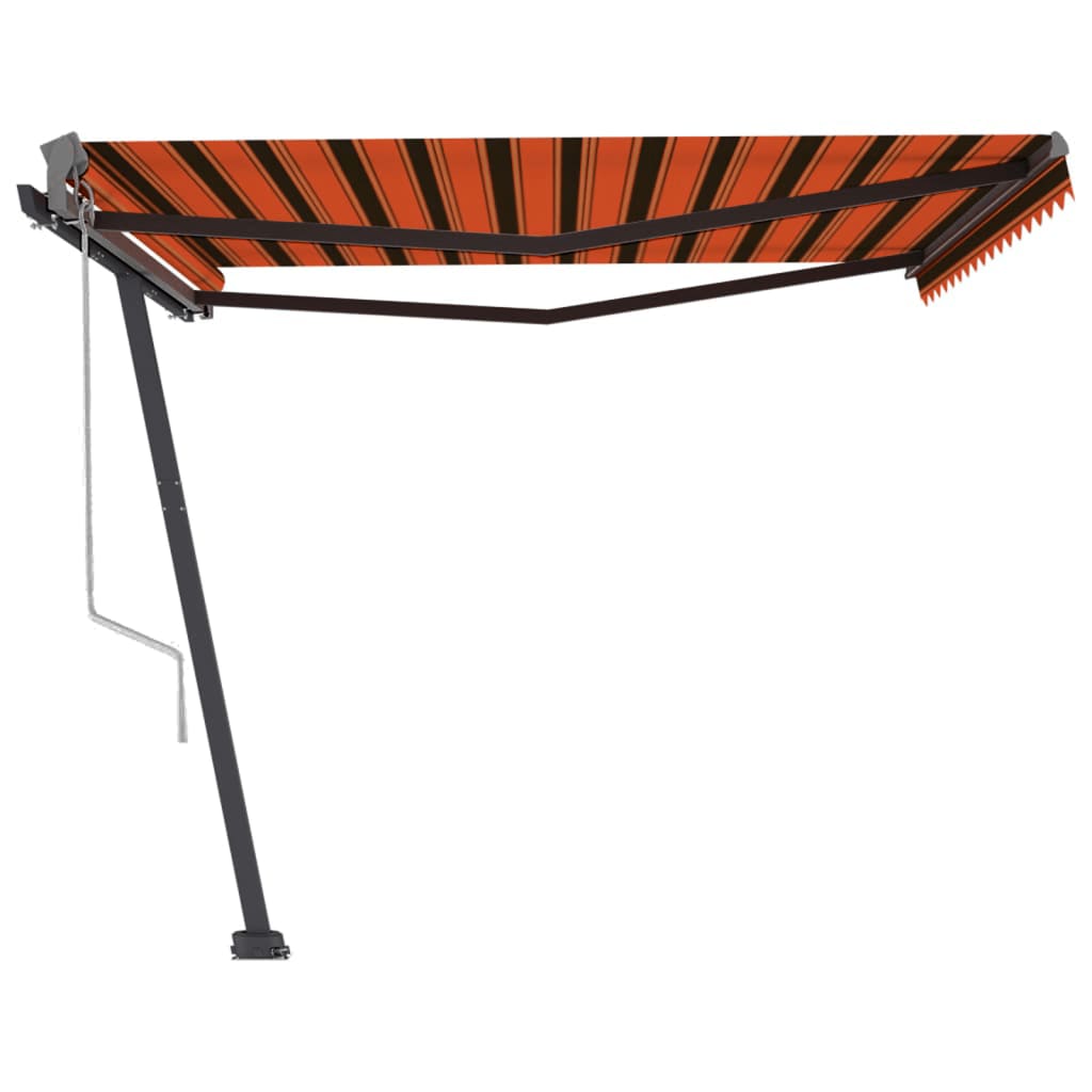 Copertină autonomă retractabilă automat oranj&maro 400x300 cm