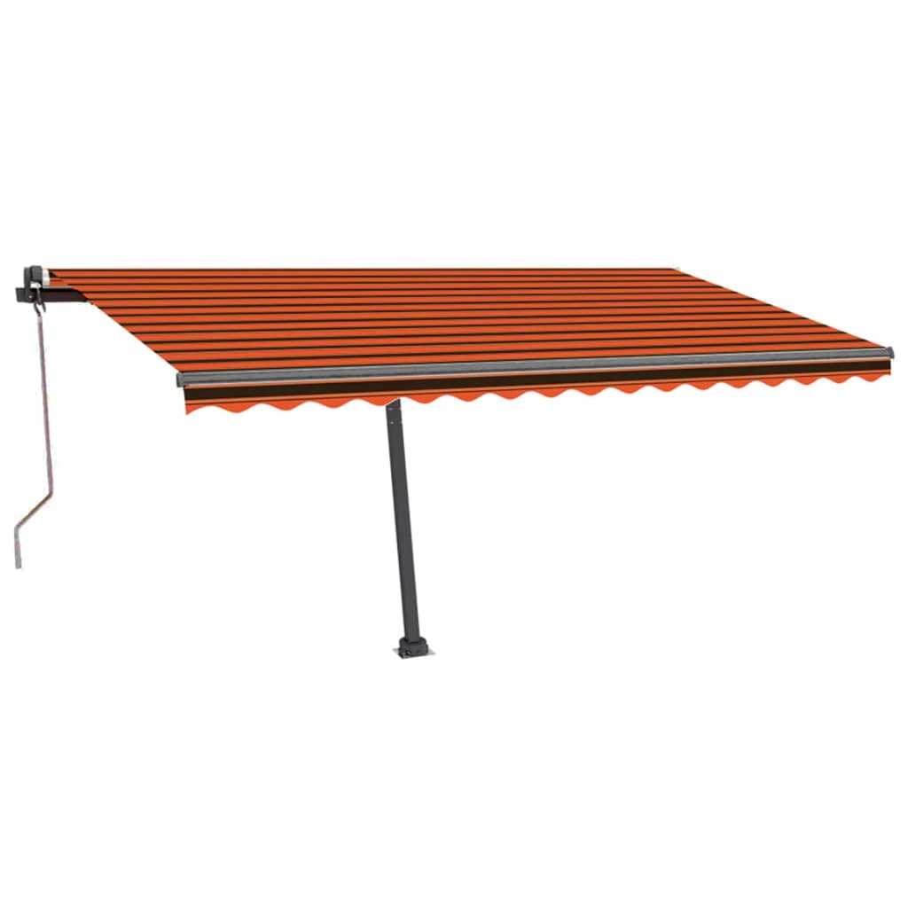 Copertină autonomă retractabilă automat oranj&maro 400x300 cm
