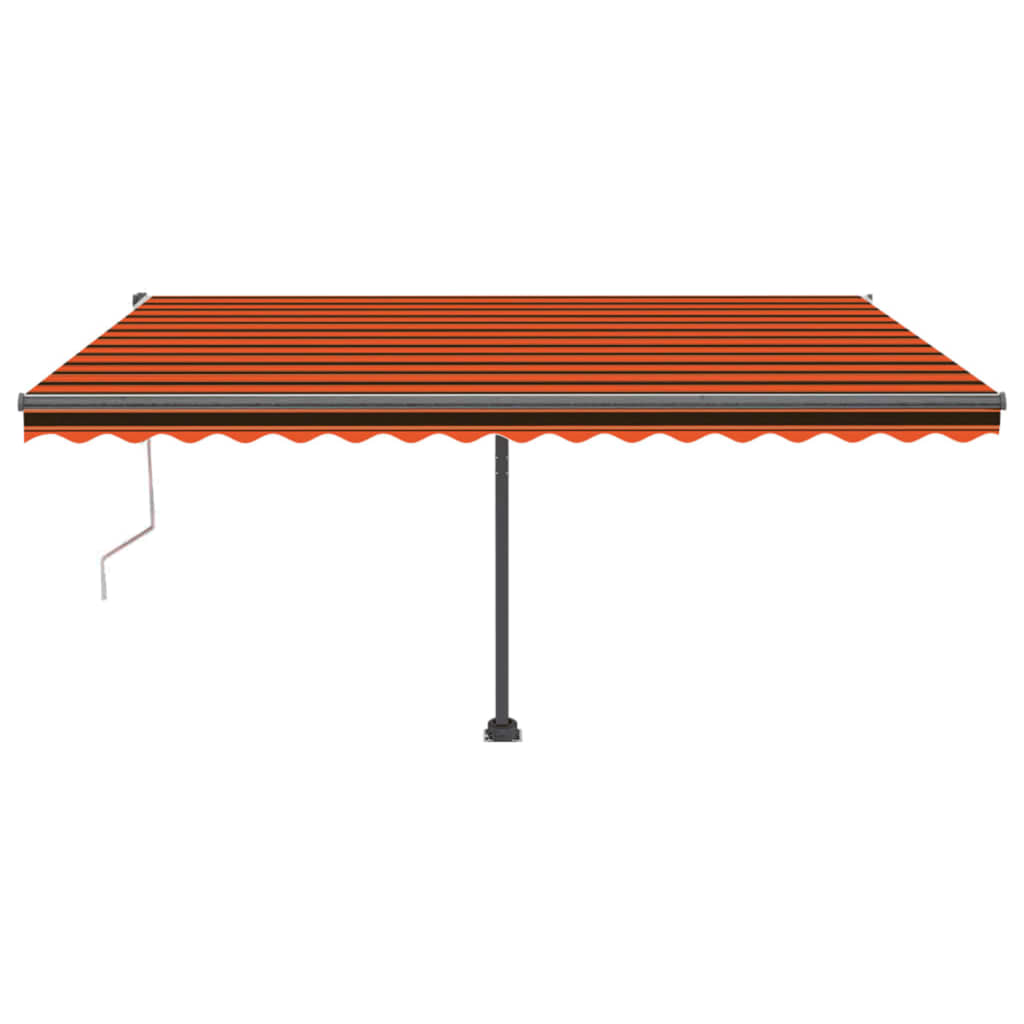 Copertină autonomă retractabilă automat oranj&maro 400x300 cm