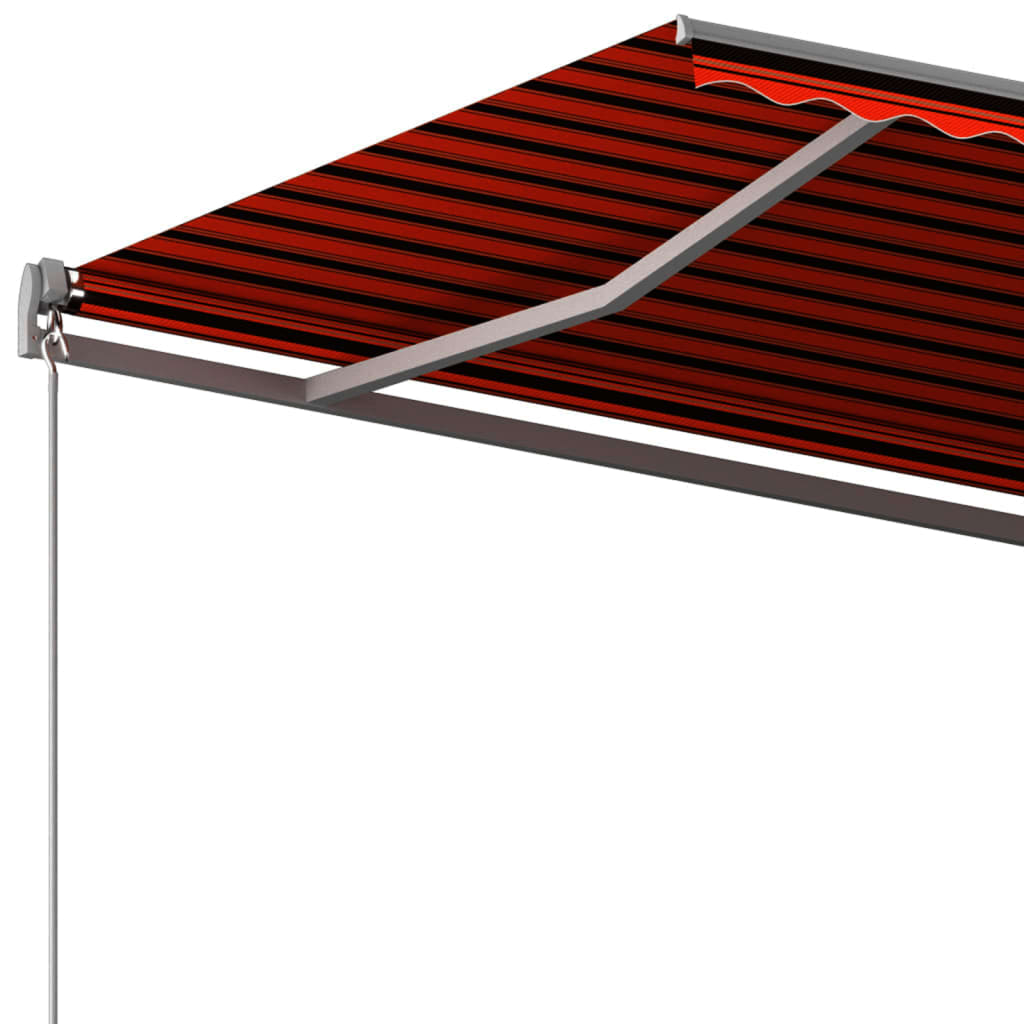 Copertină autonomă retractabilă automat oranj&maro 400x300 cm