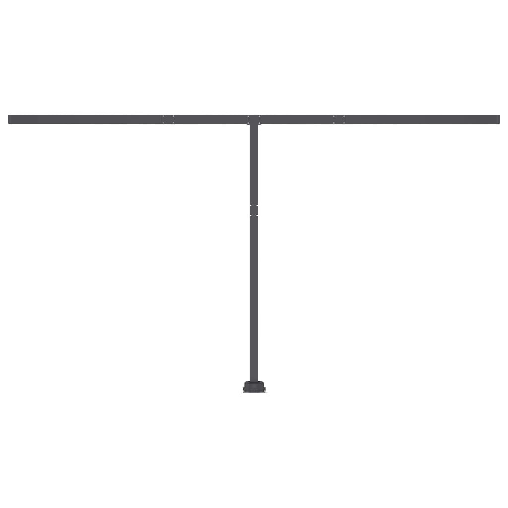 Copertină automată cu senzor vânt & LED, crem, 400x300 cm