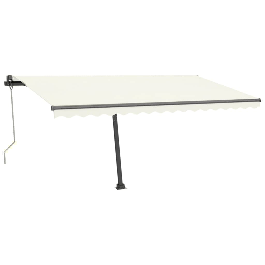 Copertină autonomă retractabilă automat, crem, 450x300 cm