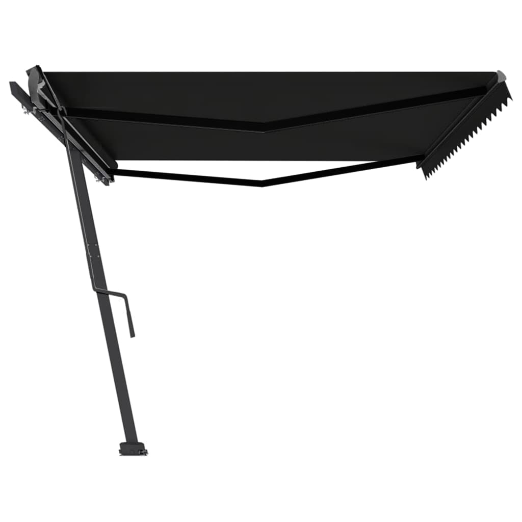 Copertină autonomă retractabilă manual, antracit, 500x300 cm