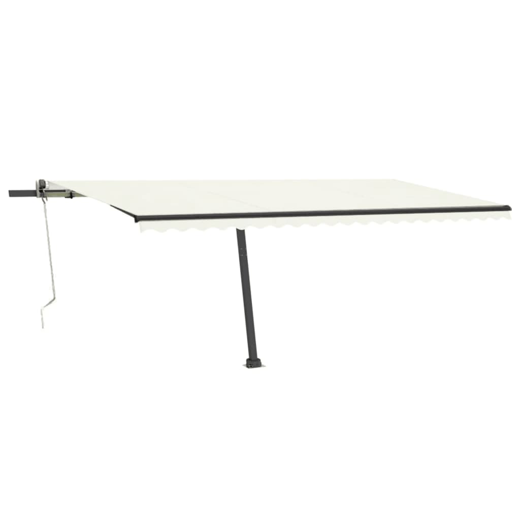 Copertină autonomă retractabilă automat, crem, 500x300 cm