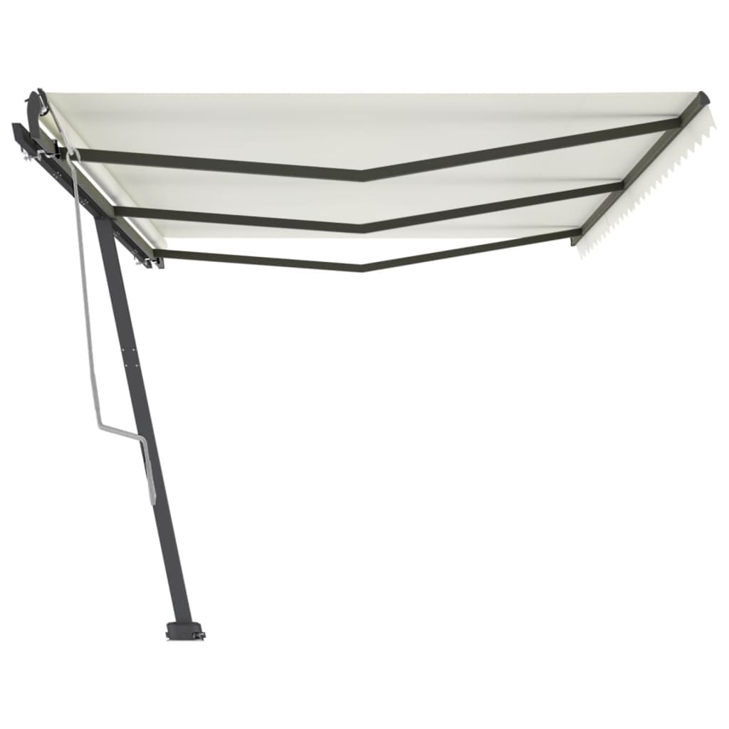 Copertină autonomă retractabilă manual, crem, 600x300 cm