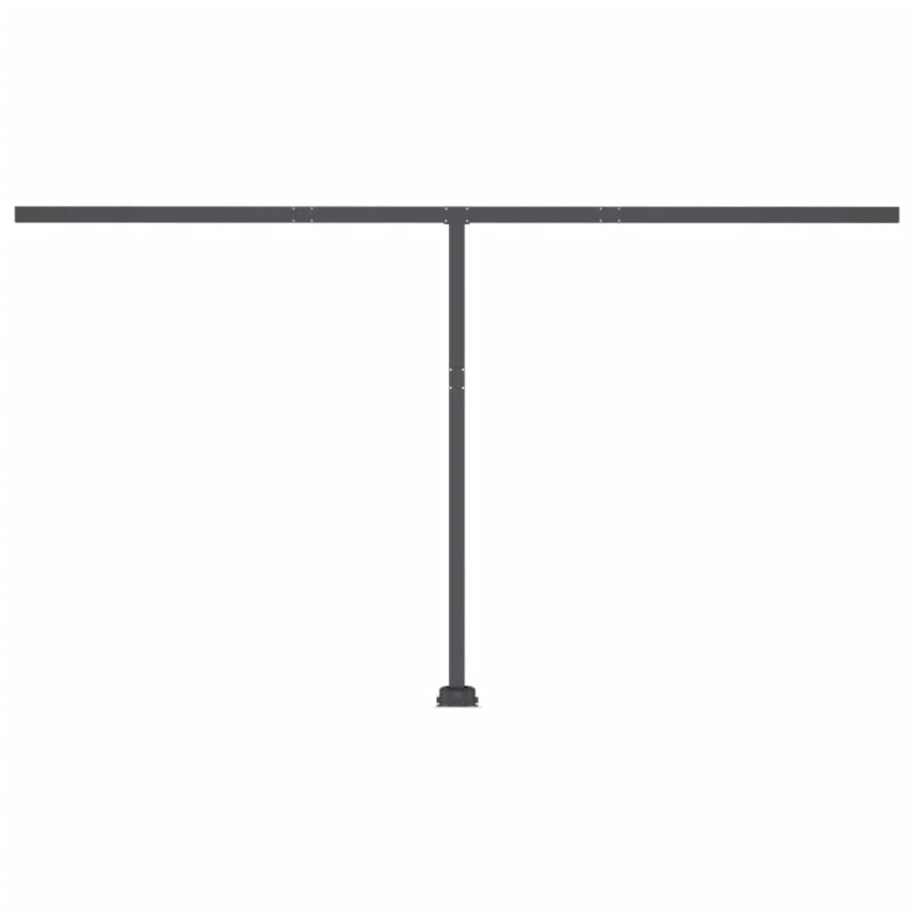 Copertină retractabilă manual cu LED, crem, 400x350 cm