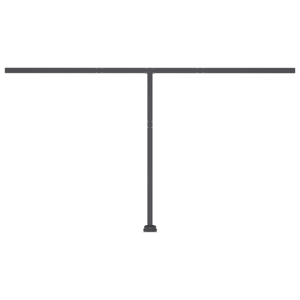 Copertină retractabilă manual cu LED, galben și alb, 400x350 cm