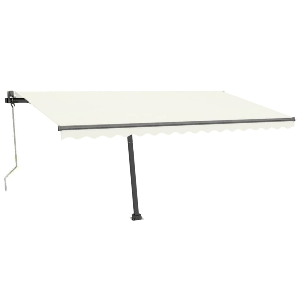 Copertină autonomă retractabilă automat, crem, 400x350 cm