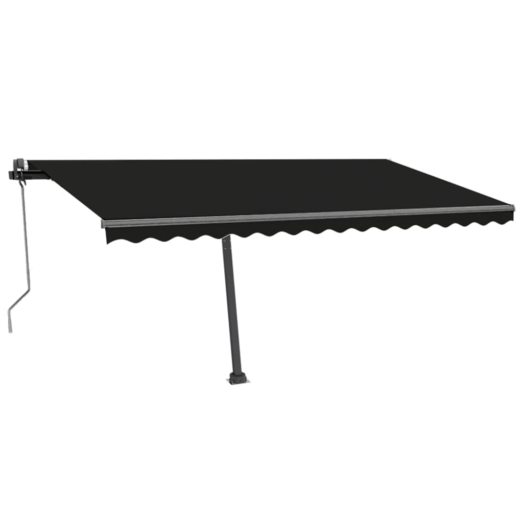 Copertină autonomă retractabilă automat, antracit, 400x350 cm