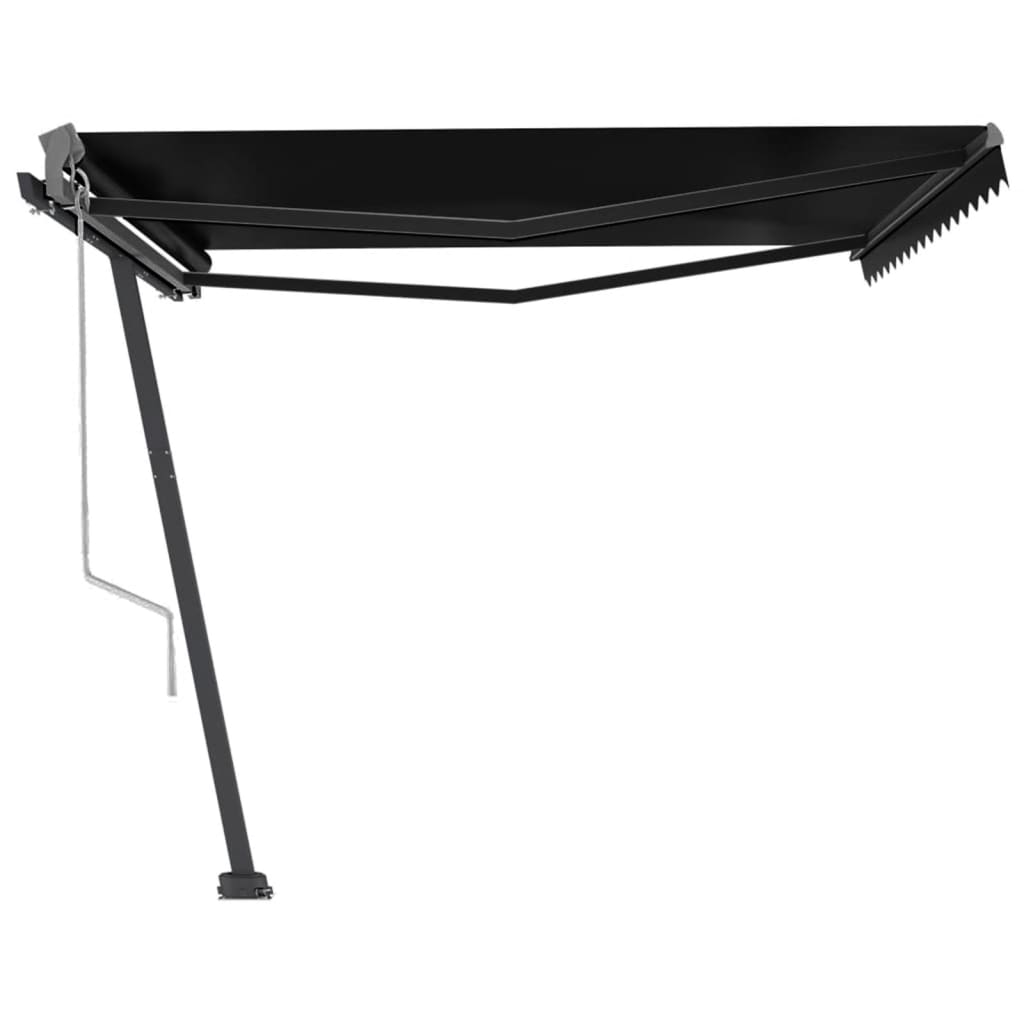 Copertină autonomă retractabilă automat, antracit, 400x350 cm