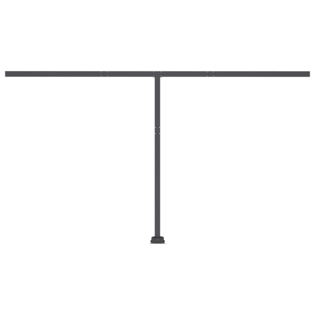 Copertină autonomă retractabilă manual albastru/alb 450x350 cm