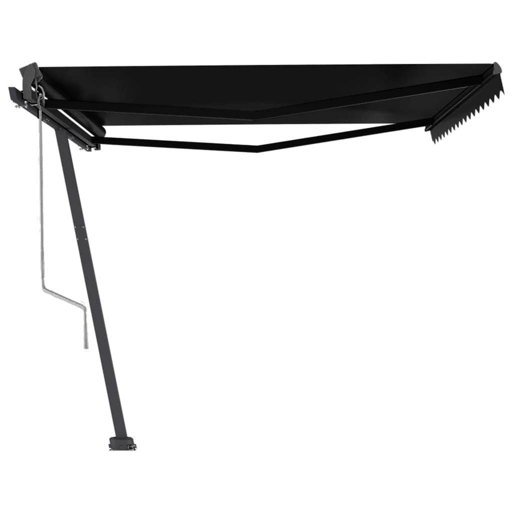 Copertină autonomă retractabilă automat, antracit, 450x350 cm