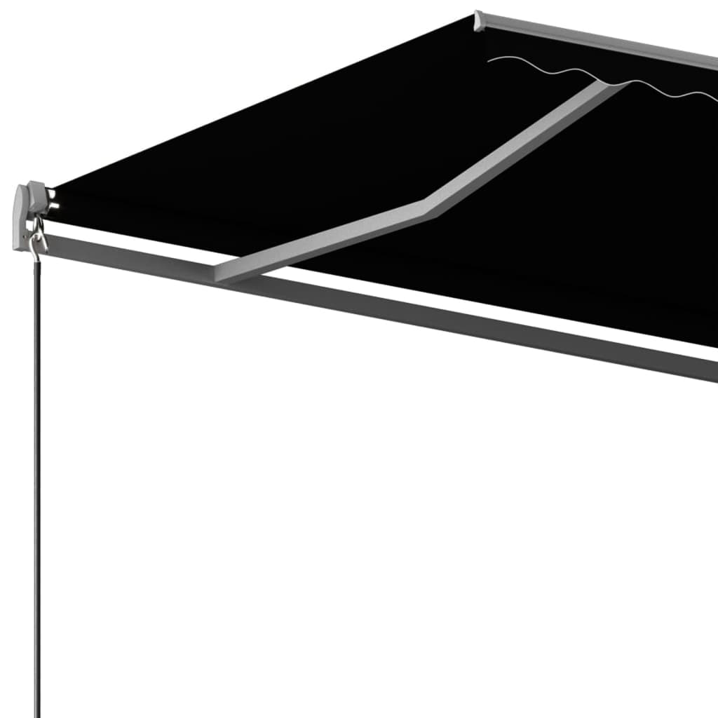 Copertină autonomă retractabilă automat, antracit, 450x350 cm