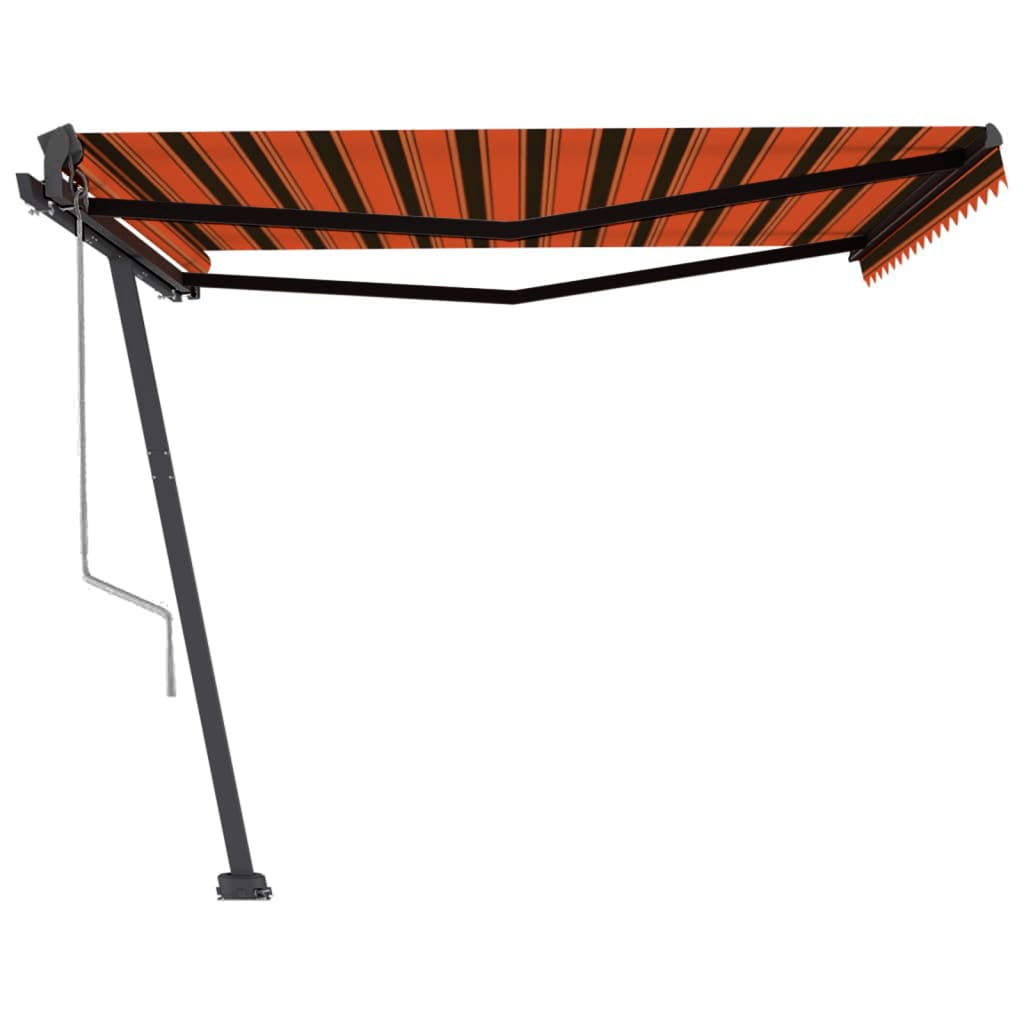 Copertină autonomă retractabilă automat oranj/maro 450x350 cm
