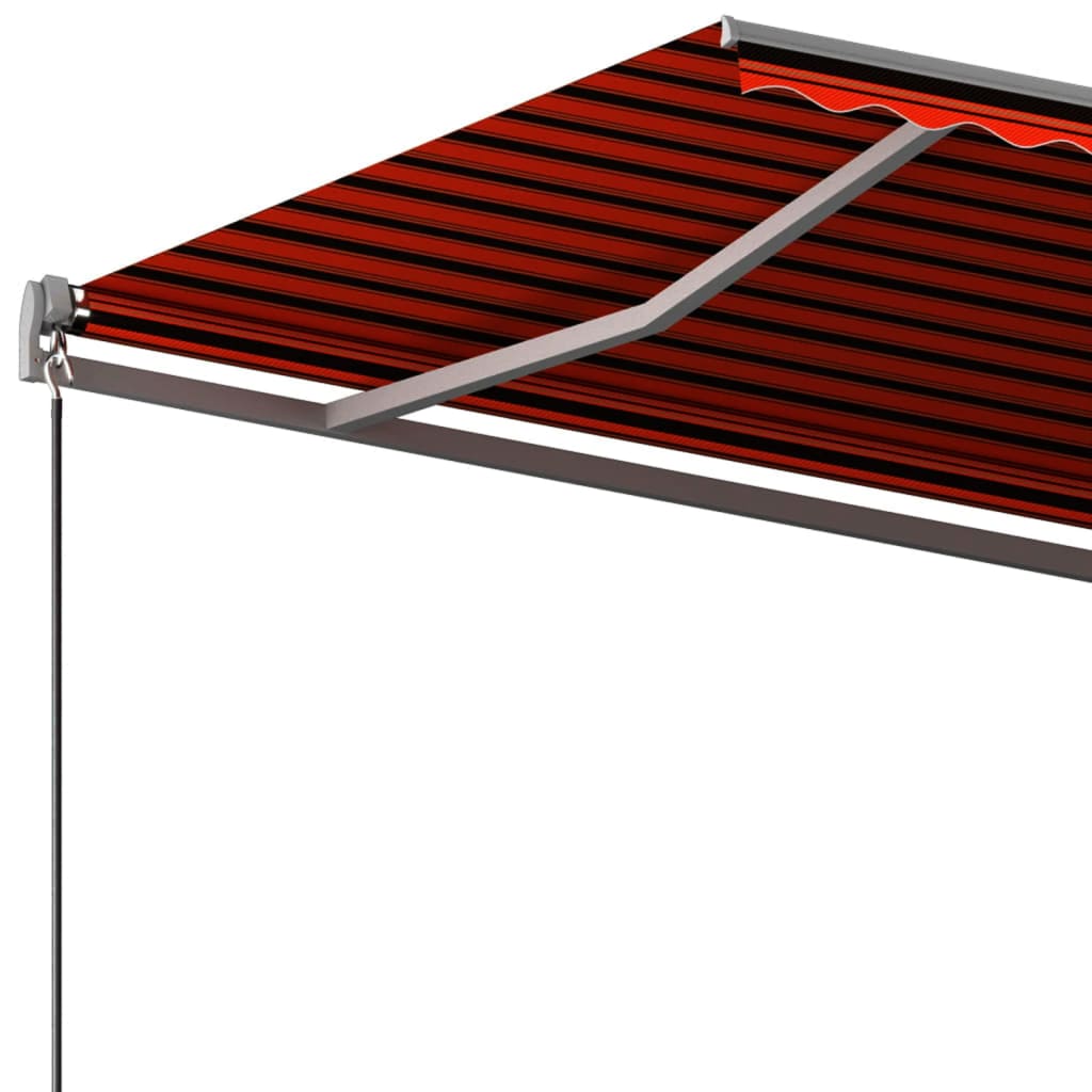 Copertină autonomă retractabilă automat oranj/maro 450x350 cm
