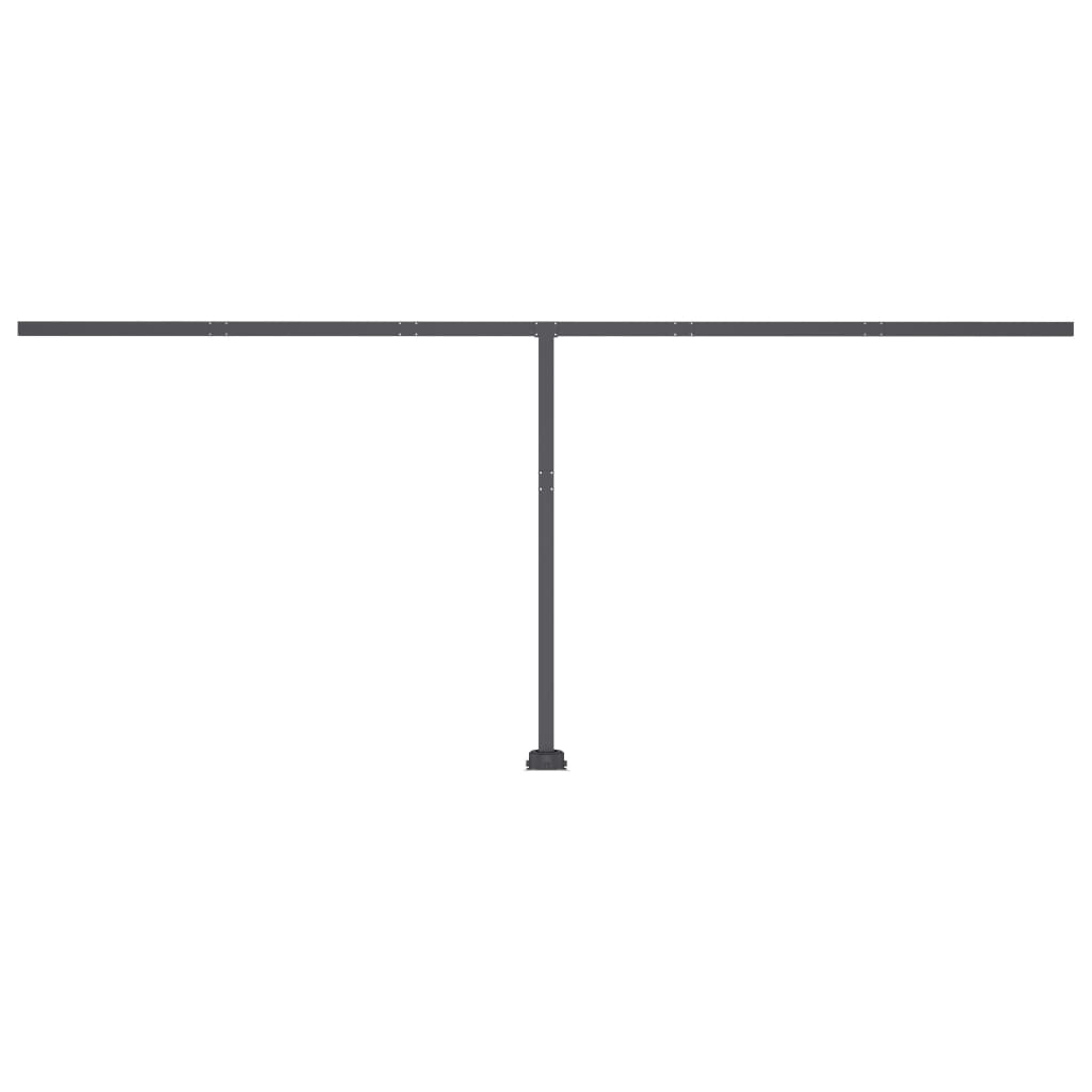 Copertină autonomă retractabilă manual galben/alb 500x350 cm