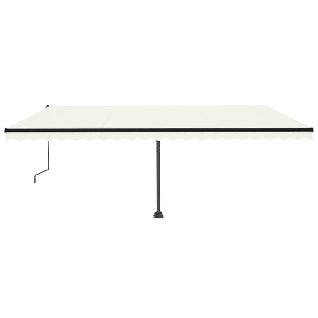 Copertină autonomă retractabilă automat, crem, 500x350 cm