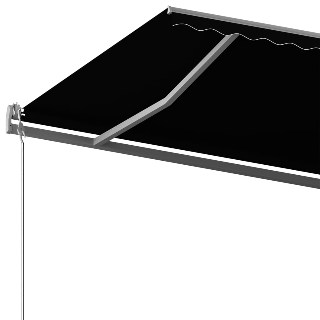 Copertină autonomă retractabilă automat, antracit, 500x350 cm