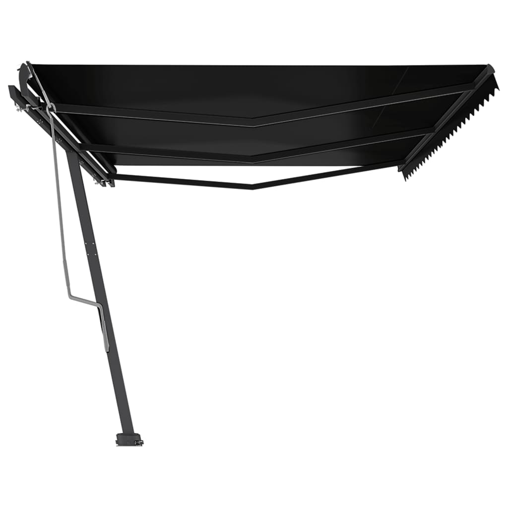 Copertină autonomă retractabilă manual, antracit, 600x350 cm