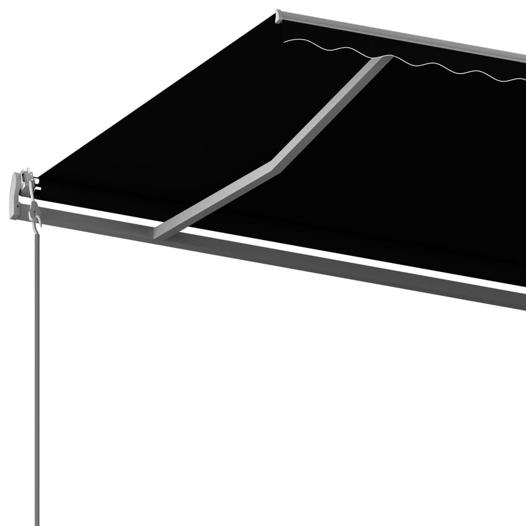 Copertină autonomă retractabilă manual, antracit, 600x350 cm