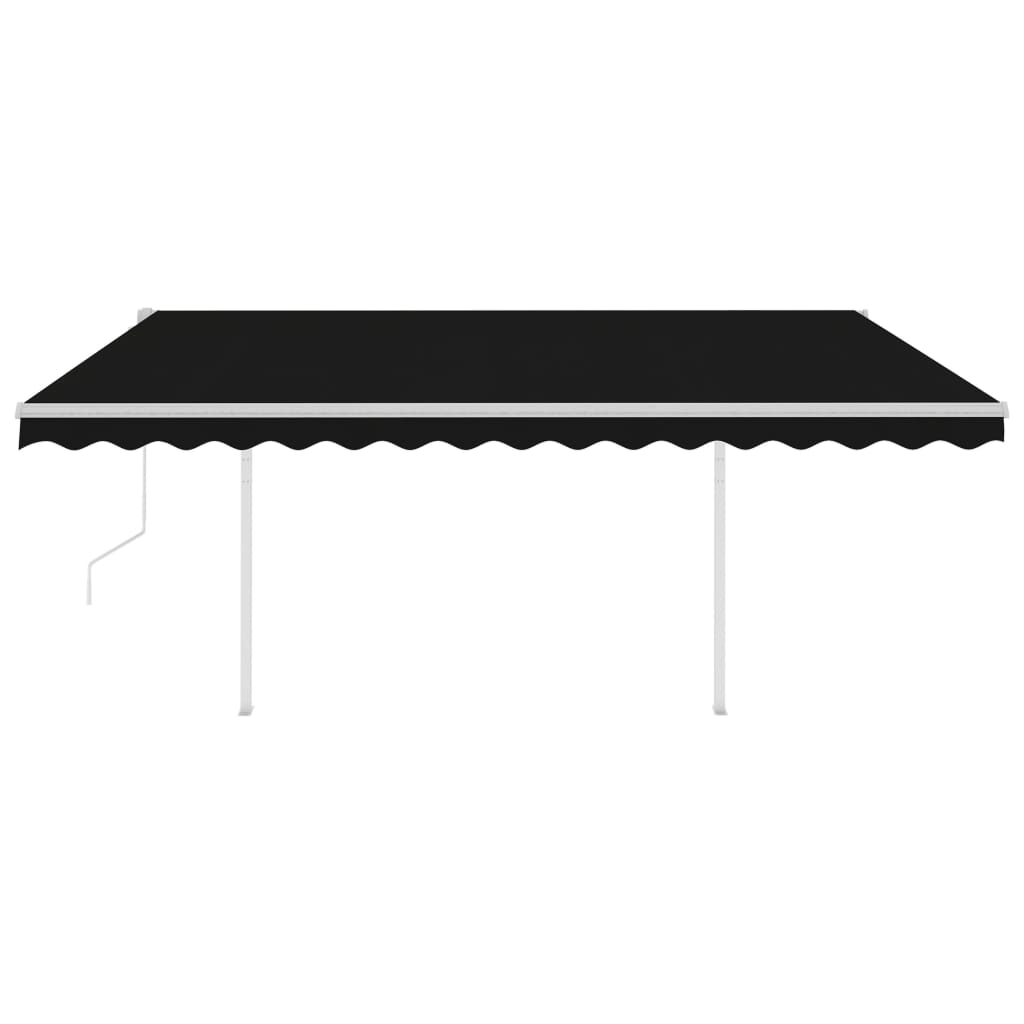 Copertină automată cu senzor vânt&LED, antracit, 4x3 m